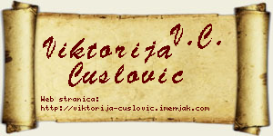 Viktorija Ćuslović vizit kartica